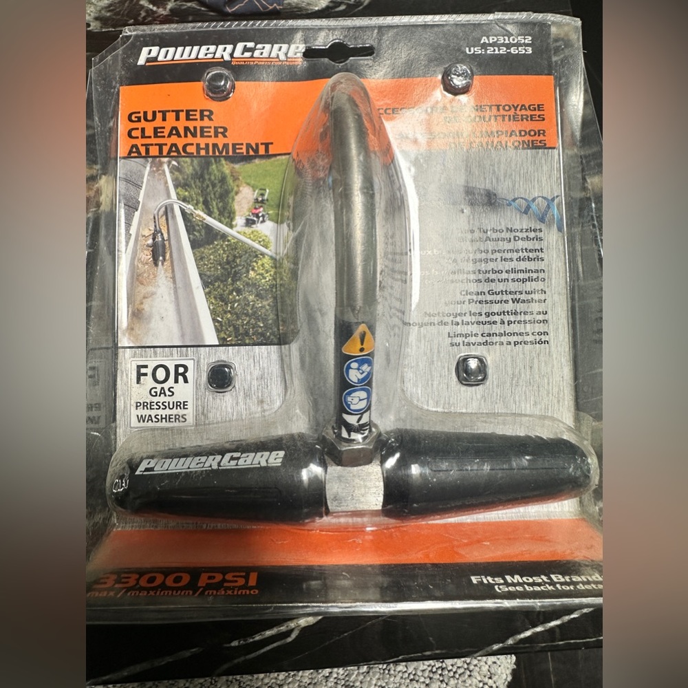 Power Care 3300 PSI Gutter Cleaner Attachment Gas Pressure Washer Turbo 2 Nozzle